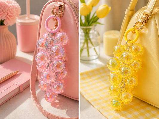 Fashion Grape Pendant Keychain